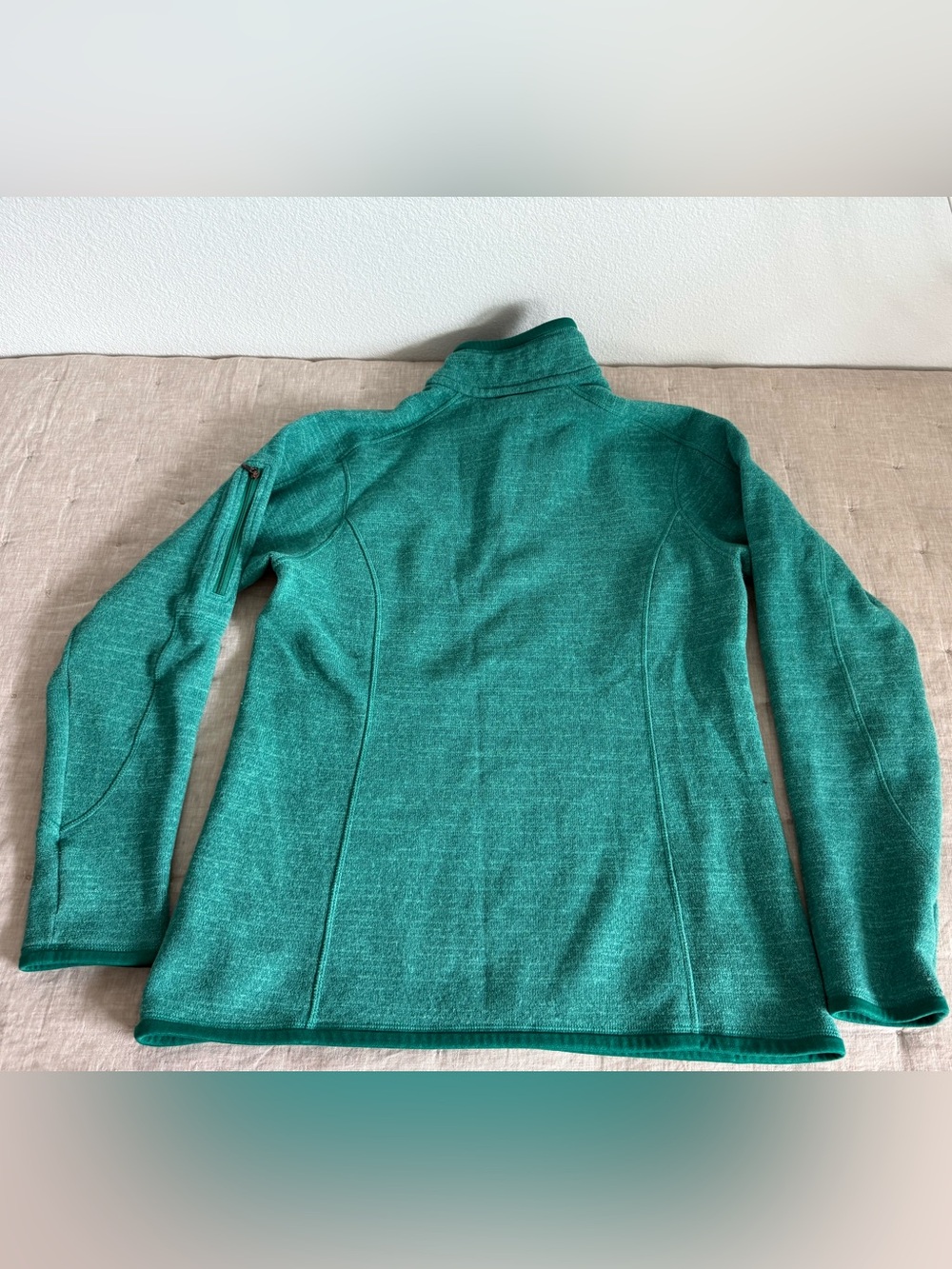 Patagonia Women’s 1/4 Zip Better Sweater in Emerald Green Size Large - Picture 4 of 10